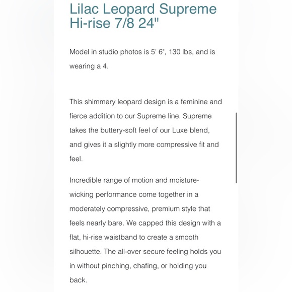 Zyia Lilac Leopard Supreme Leggings - Picture 6 of 6